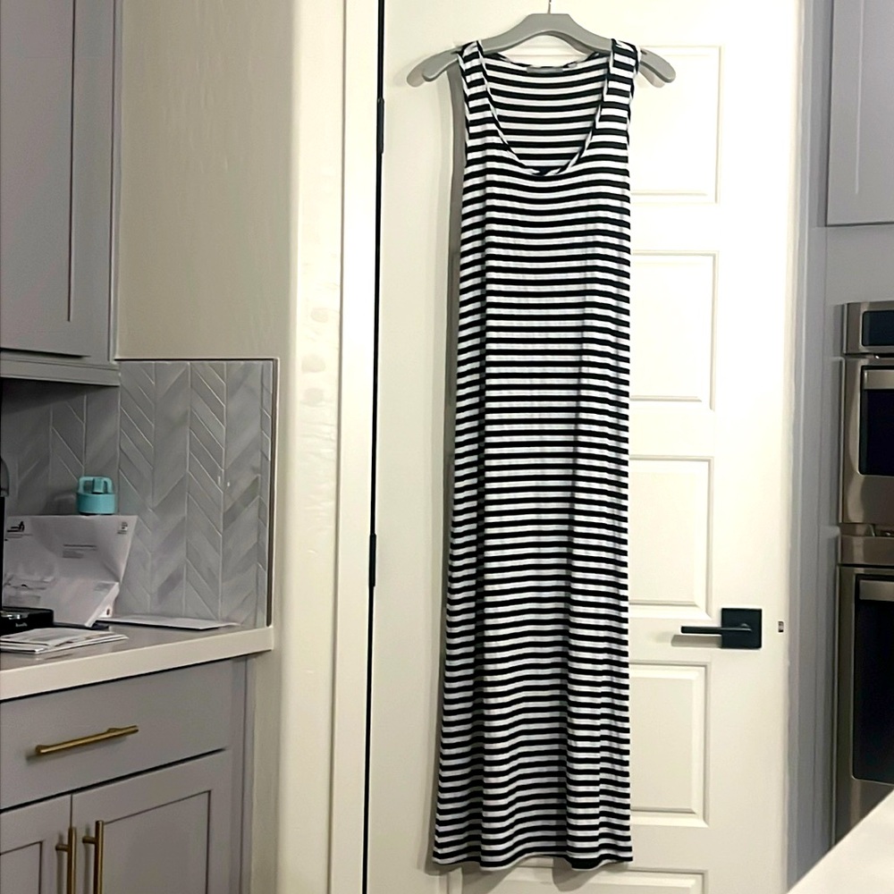 Black and white long dress